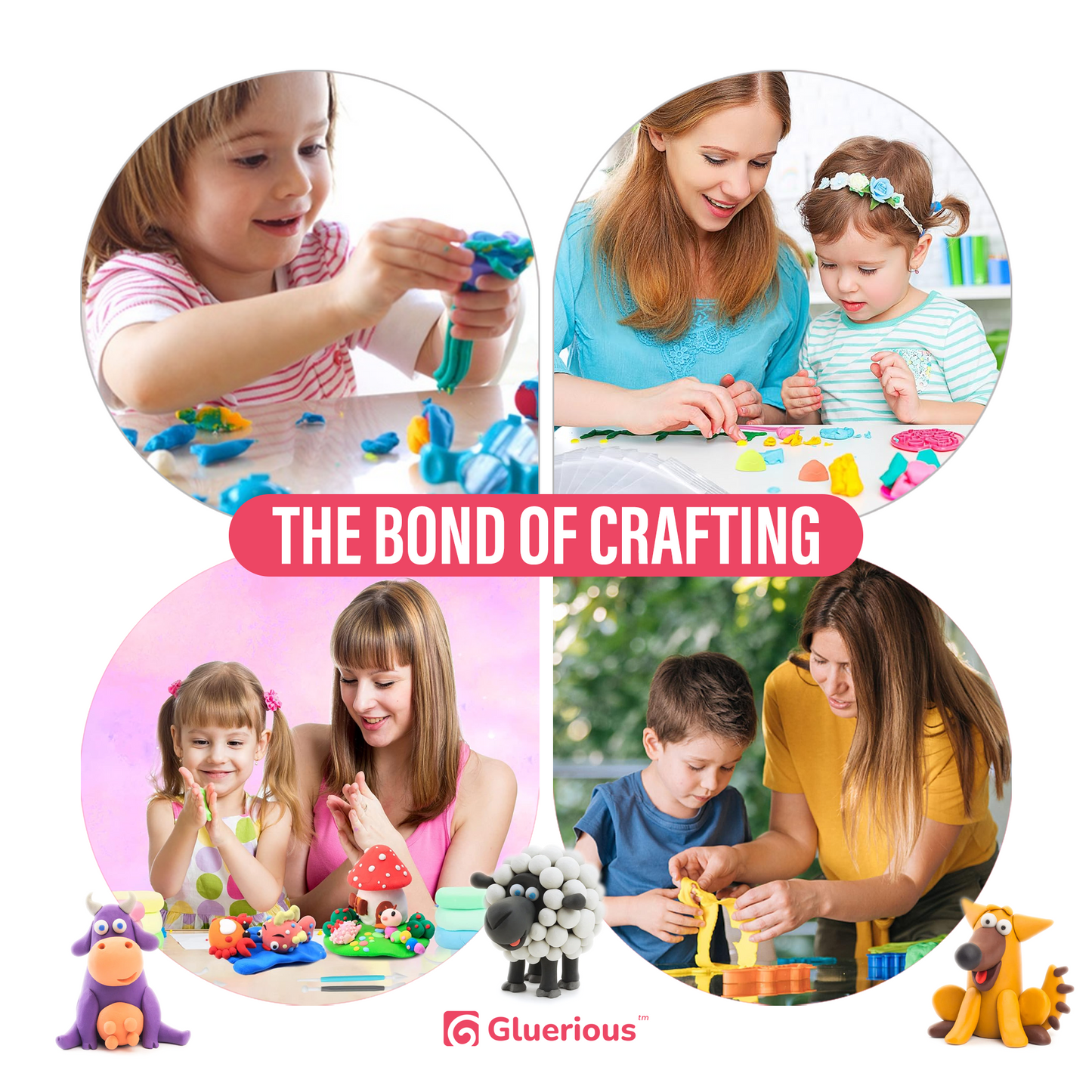 Air Dry Clay for Kids - Magic Modeling Clay Kit: 50 Vibrant Colors, 100 Googly Eyes, Soft & Safe Material - Creative Fun Arts and Crafts Set