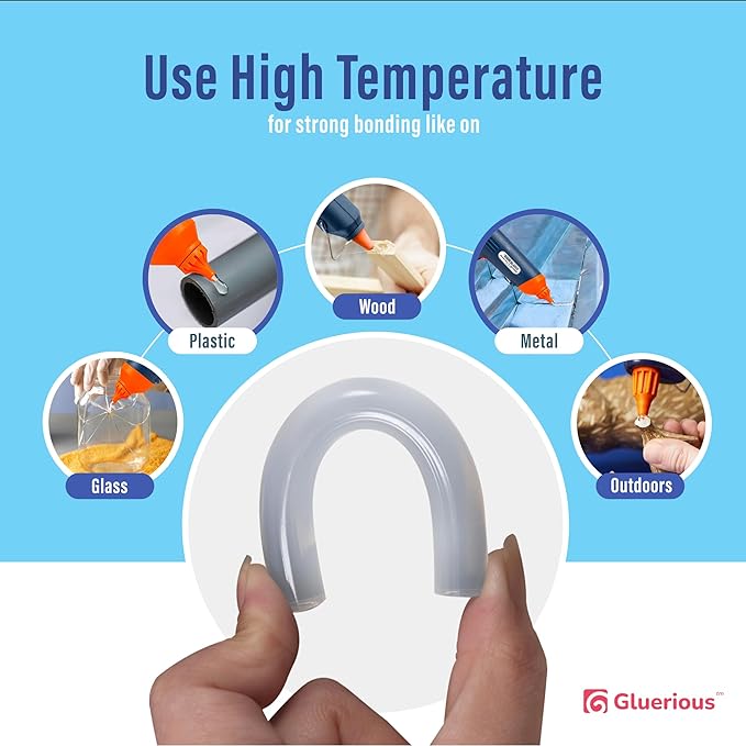 Mini Hot Glue Gun Sticks (Bulk Pack of 400) - 4" Length, 0.27" Diameter - Multi-Purpose for DIY Art, Crafts, Home Decoration, Sealing, and Repairing - Compatible with Most Glue Guns