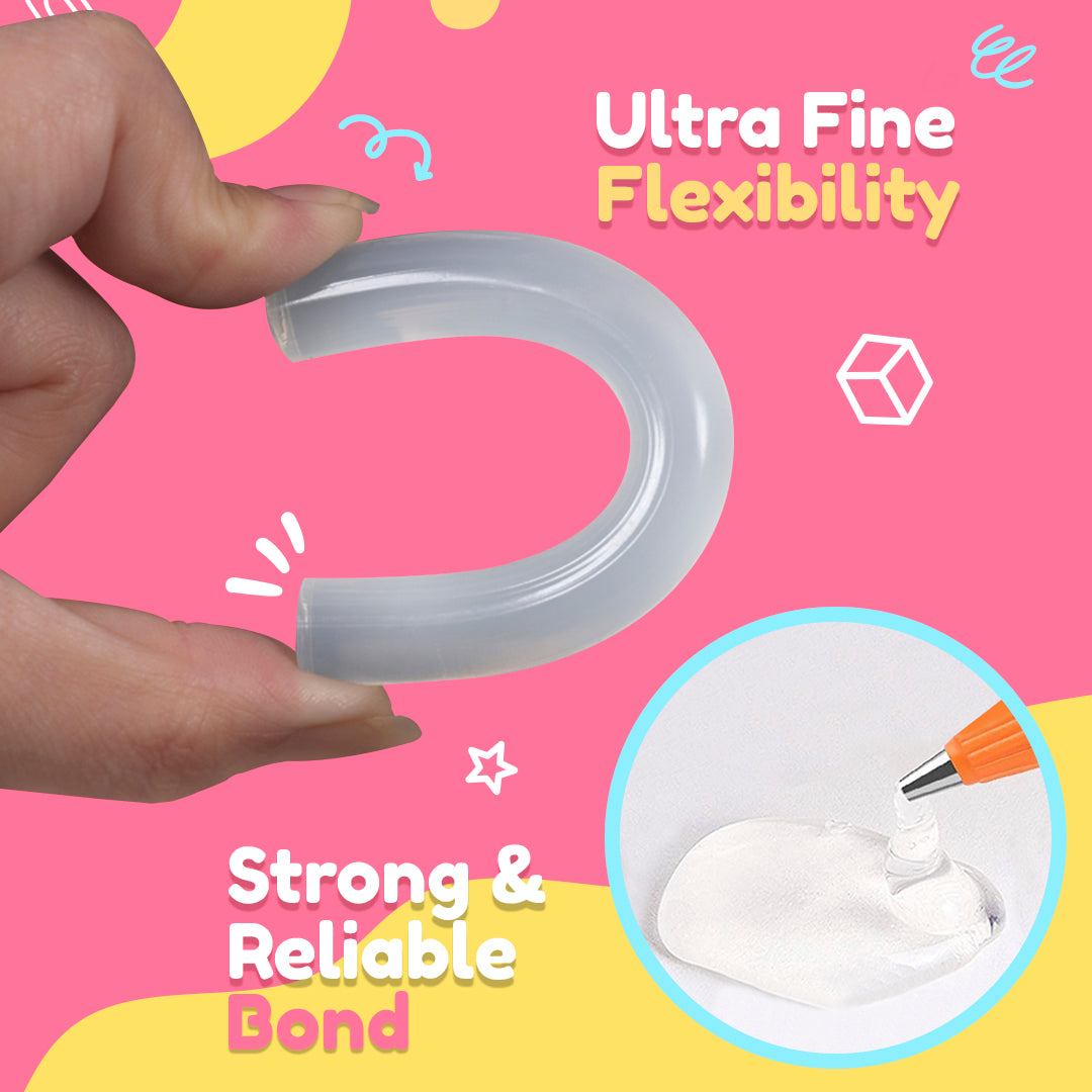 Gluerious Mini Hot Glue Sticks For Glue Gun, 200pcs Bulk Pack 0.27x4 inches Small Size, Multi Temp for Arts Crafts DIY Fabric & More.