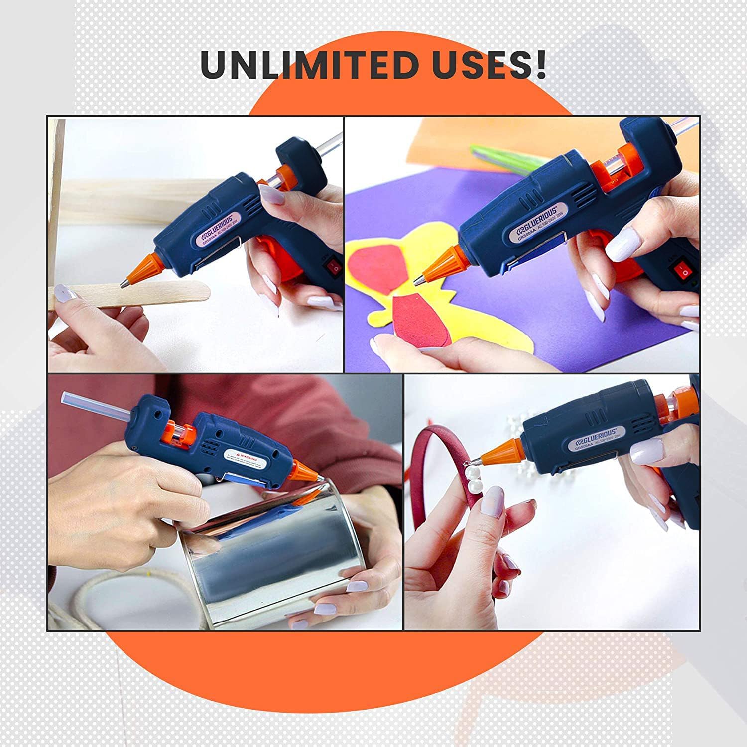 Electric Hot Melt Glue Gun Trigger Adhesive Sticks Craft DIY Hobby Rep –  Easyroo