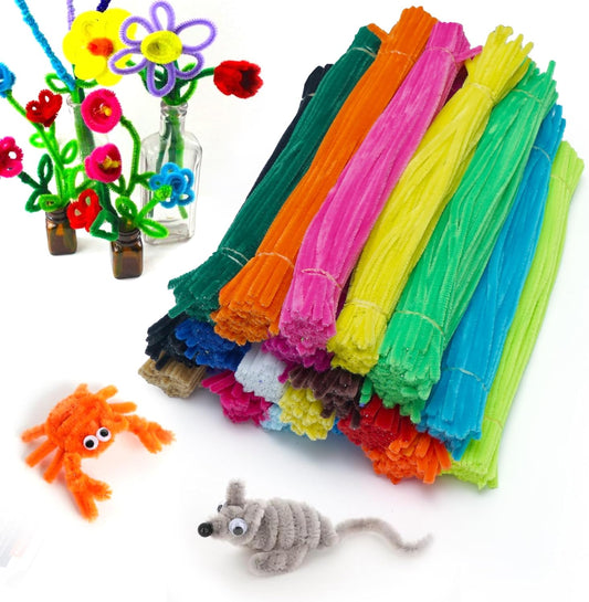 Gluerious Pipe Cleaners,1200 pcs and 20 Assorted Colors 12 inch Chenille Stems for DIY Art Creative Crafts Decorations…