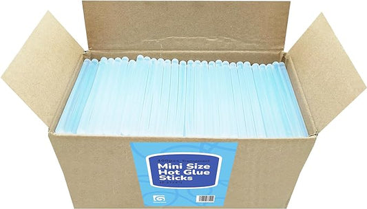 Mini Hot Glue Gun Sticks (Bulk Pack of 400) - 4" Length, 0.27" Diameter - Multi-Purpose for DIY Art, Crafts, Home Decoration, Sealing, and Repairing - Compatible with Most Glue Guns